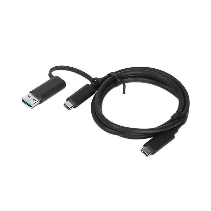 Lenovo Cable Híbrido USB-C a USB-C y USB-A, 100W Power Delivery, 10Gbps Datos, 1m