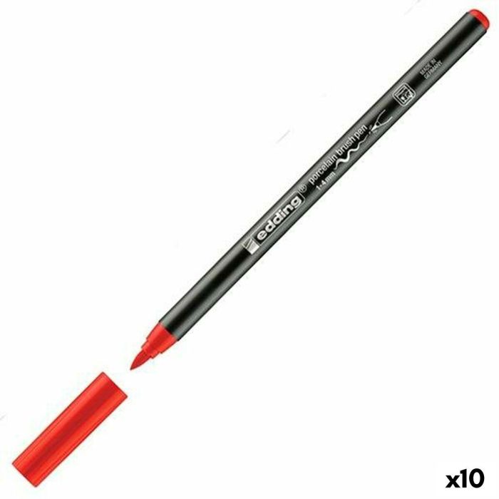 Rotuladores Edding 4200 Pincel Rojo (10 Unidades) 0 Rotuladores Edding 4200 Pincel Rojo (10 Unidades) 0