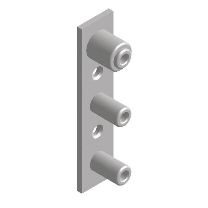 MAFOS Base 3 Vías para Estante Texas, Fijación Regulable en Aluminio para Muro y Panel
