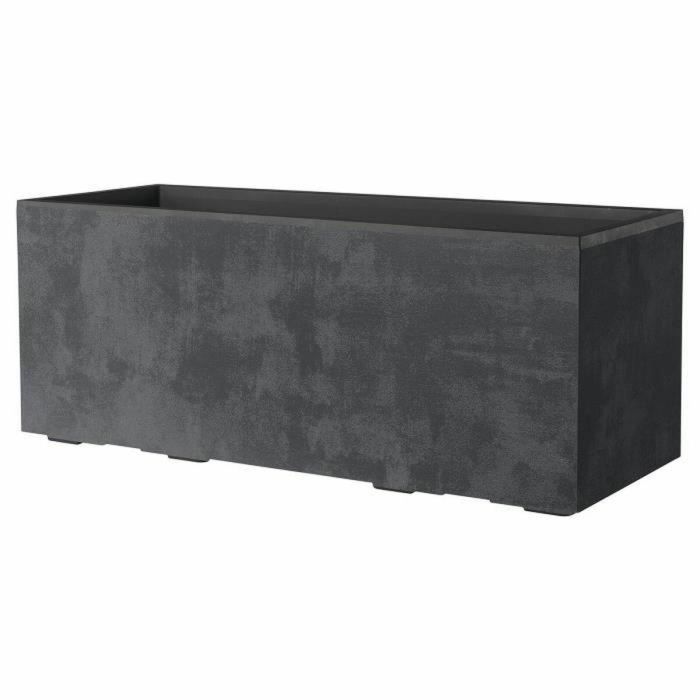 Deroma 9H934SZ Jardinera Muret Millennium R Antracita con Reserva de Agua y Ruedas, 99 cm
