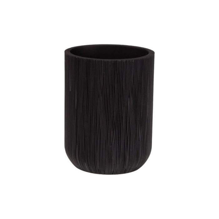 Portacepillos de Dientes Versa Negro Resina 8 x 10,5 x 8 cm 1 Portacepillos de Dientes Versa Negro Resina 8 x 10,5 x 8 cm 1