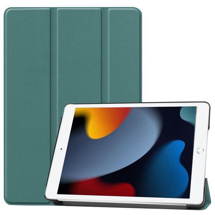 CoreParts Cover For iPad 7/8/9 (2019-2021) 10.2inch Tri-fold Caster Hard Shell Cover with Auto Wake Function - Dark Green CoreParts Cover For iPad 7/8/9 (2019-2021) 10.2inch Tri-fold Caster Hard Shell Cover with Auto Wake Function - Dark Green