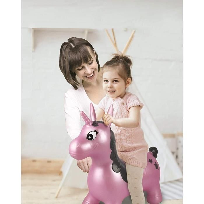 Lexibook Unicornio de Salto Inflable Púrpura para Niños y Niñas a partir de 3 Años - Caballo Hinchable Estable y Seguro 50x45cm 2 Lexibook Unicornio de Salto Inflable Púrpura para Niños y Niñas a partir de 3 Años - Caballo Hinchable Estable y Seguro 50x45cm 2