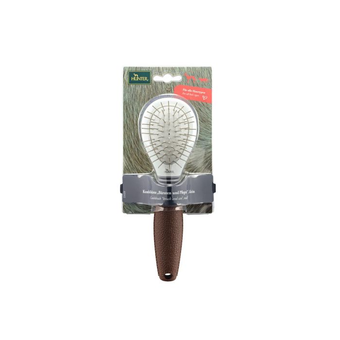 Hunter Cepillo Combinado para Perros S Doble Cara Cerdas Suaves y Púas Niqueladas Todo Tipo de Pelaje Mango Ergonómico Marrón 2 Hunter Cepillo Combinado para Perros S Doble Cara Cerdas Suaves y Púas Niqueladas Todo Tipo de Pelaje Mango Ergonómico Marrón 2