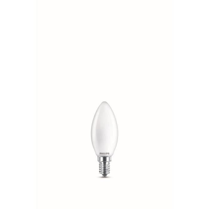 Philips Bombilla vela LED E14 4,3W 470lm 2700K luz cálida equivalente 40W 1