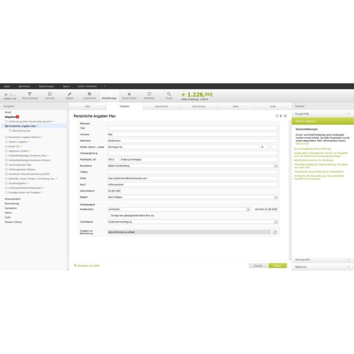 Lexware TAXMAN 2023 für Vermieter - 1 Device. bis zu 5 Steuererklärungen - ESD-DownloadESD 7 Lexware TAXMAN 2023 für Vermieter - 1 Device. bis zu 5 Steuererklärungen - ESD-DownloadESD 7