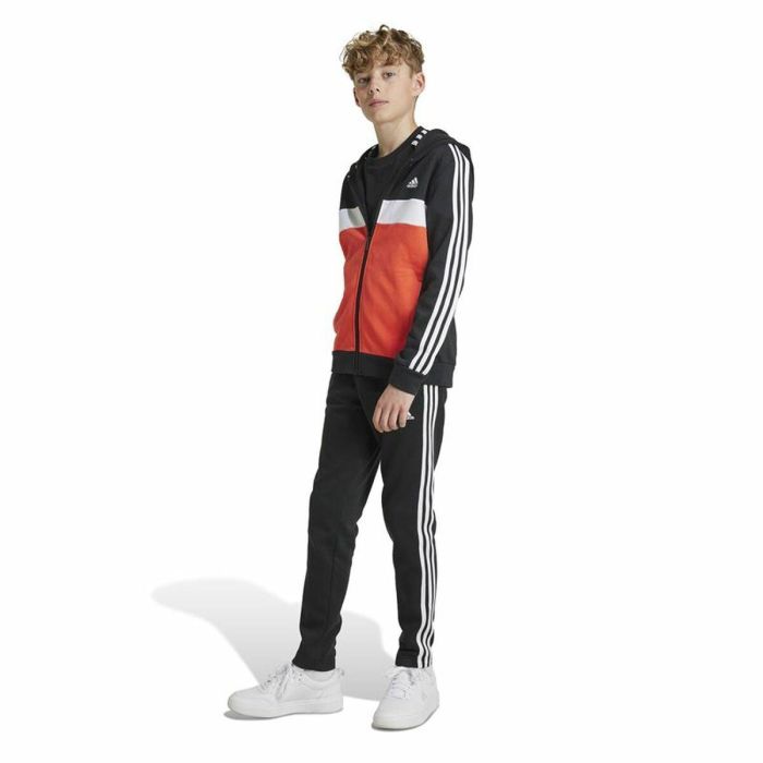 Chándal Mujer Adidas Tiberio 3-Stripes Colorblock Fleece Negro Rojo 4