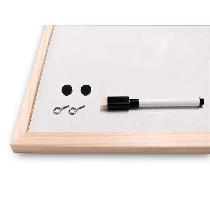 Q-connect Pizarra Blanca Laminada Marco Madera 90x60 cm 4