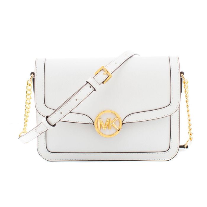 Bolso Bandolera Michael Kors Leida Blanco 23 x 16 x 7 cm Bolso Bandolera Michael Kors Leida Blanco 23 x 16 x 7 cm