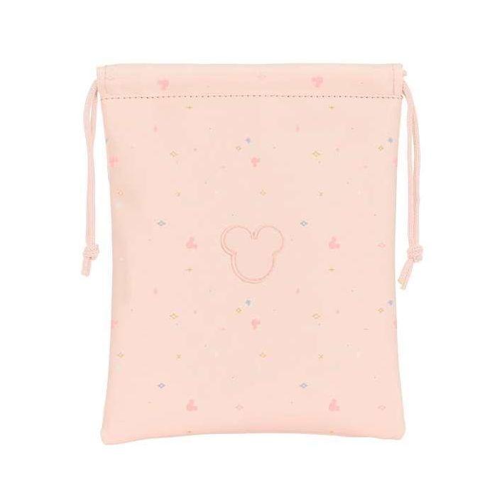 Safta Saquito Merienda Infantil Minnie Mouse Baby Rosa Claro de PU. Bolsa de Almuerzo para Niños a partir de 3 Años 1
