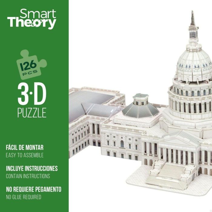 Puzzle 3D capitolio 126 piezas. 52,5x23,5x20,5 cm 4