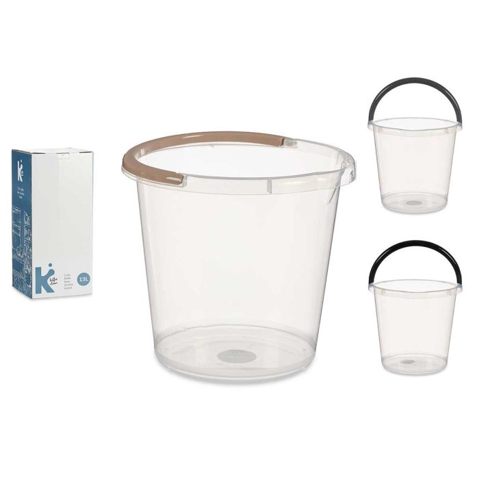 Cubo de Agua Transparente 13L con Asa, 31x29x32 cm - Arte Regal (24 Unidades) Cubo de Agua Transparente 13L con Asa, 31x29x32 cm - Arte Regal (24 Unidades)