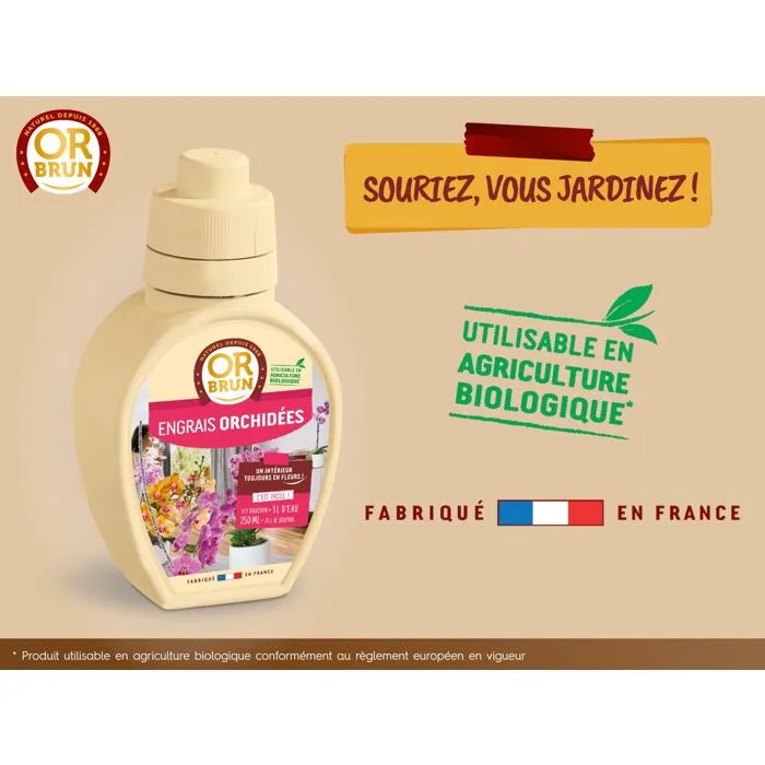 Or Brun MARRÓN ORO Fertilizante para Orquídeas 250 ml 2