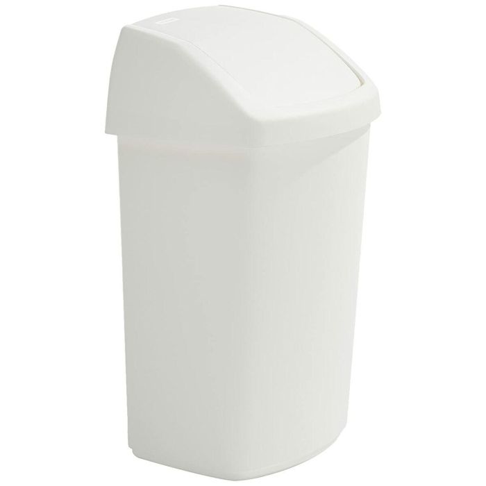 Cubo de basura TAPA BASCULANTE Blanco Plástico
