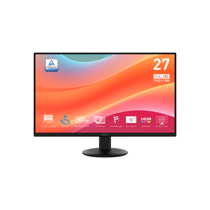 MSI Monitor Pro MP272L 27" IPS Full HD 1920x1080 100Hz 1ms HDMI Negro - 9S6-3PD6CT-013 MSI Monitor Pro MP272L 27" IPS Full HD 1920x1080 100Hz 1ms HDMI Negro - 9S6-3PD6CT-013