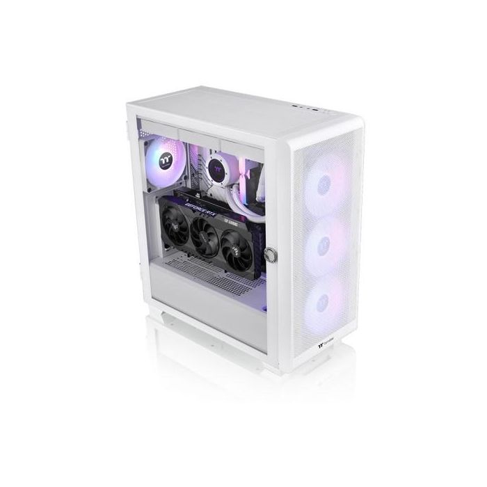 Thermaltake S250 TG ARGB Snow White - Caja PC Midi Tower ATX/EATX, Panel de Vidrio Templado, Blanco 4