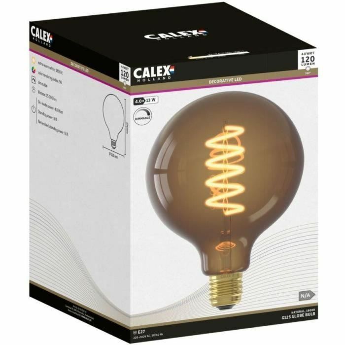 Bombilla LED E27 - CALEX - G125 GLOBE - Filamento recto - 4 W - 120 lm - 1800 K - Regulable - Natural 2