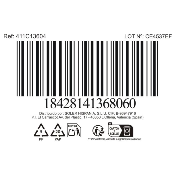 La Mediterranea Plato Hondo "Milkycream", Diametro 22.6 cm, 4.6 cm de Alto, Modelo Md (12 Unidades)