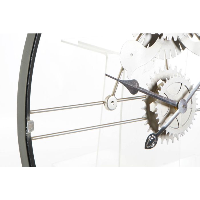 DKD Home Decor Reloj de Pared Loft Industrial con Engranajes Vistos, Hierro Dorado Plateado, 60x60 cm. Funciona con 1 Pila AA. Pack de 2 1 DKD Home Decor Reloj de Pared Loft Industrial con Engranajes Vistos, Hierro Dorado Plateado, 60x60 cm. Funciona con 1 Pila AA. Pack de 2 1