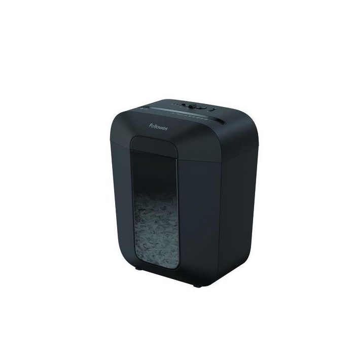 Fellowes LX45 Destructora de Papel Corte Cruzado 8 Hojas 4x37mm P-4 17L para Documentos y Tarjetas Crédito Negro