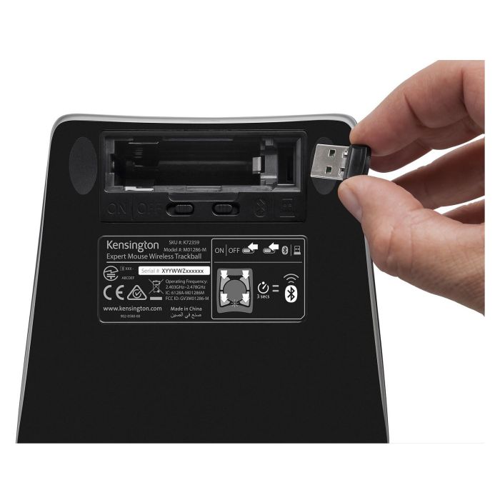 Kensington ExpertMouse Trackball Inalámbrico, Óptico, RF Wireless + Bluetooth, 400 DPI, Ambidextro, Negro 12
