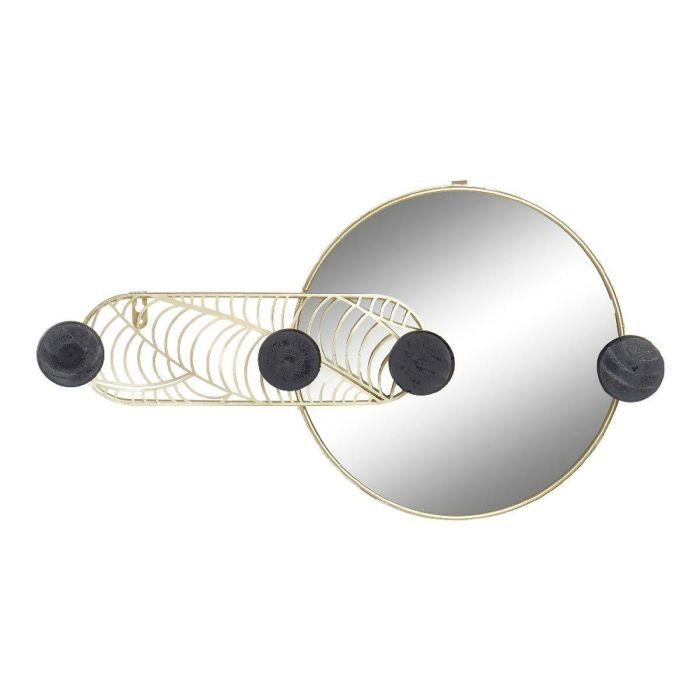 Espejo de pared DKD Home Decor Negro Dorado 44 x 7 x 25 cm 0 Espejo de pared DKD Home Decor Negro Dorado 44 x 7 x 25 cm 0