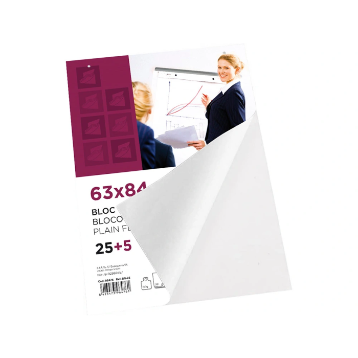 Liderpapel Bloc Congreso Liso 630x840 mm 25+5 Hojas 80g/m2 Blanco 2