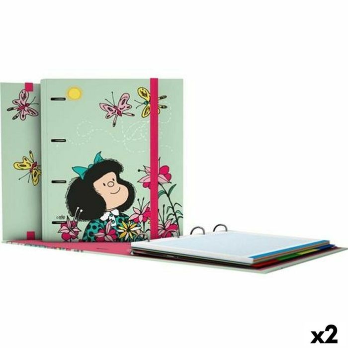Carpeta de anillas Mafalda Carpebook Verde A4 (2 Unidades) Carpeta de anillas Mafalda Carpebook Verde A4 (2 Unidades)