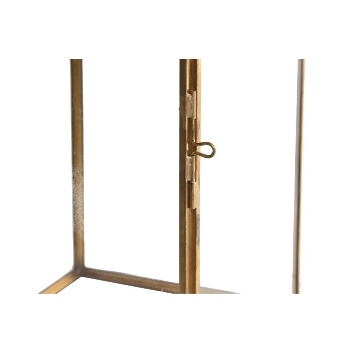 DKD Home Decor Farola Metal y Cristal Dorado 11 x 11 x 23 cm (2 Unidades) 3