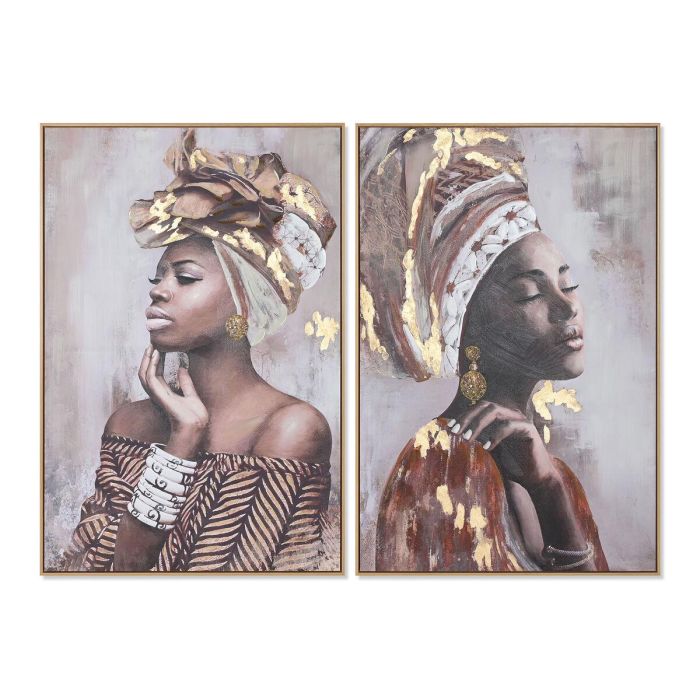 Cuadro Home ESPRIT Colonial Africana 80 x 3,5 x 120 cm (2 Unidades) Cuadro Home ESPRIT Colonial Africana 80 x 3,5 x 120 cm (2 Unidades)