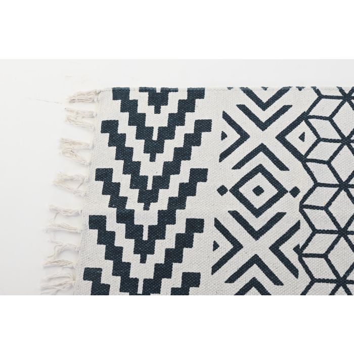 DKD Home Decor Alfombra Boho Negro y Blanco 180x120x1 cm 100% Algodón 1200gsm (Pack de 2) 1 DKD Home Decor Alfombra Boho Negro y Blanco 180x120x1 cm 100% Algodón 1200gsm (Pack de 2) 1
