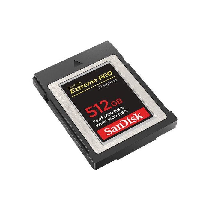 SanDisk Extreme Pro CFexpress Tarjeta de Memoria 512 GB, Lectura 1700 MB/s, Escritura 1400 MB/s, Incluye Software RescuePRO Deluxe