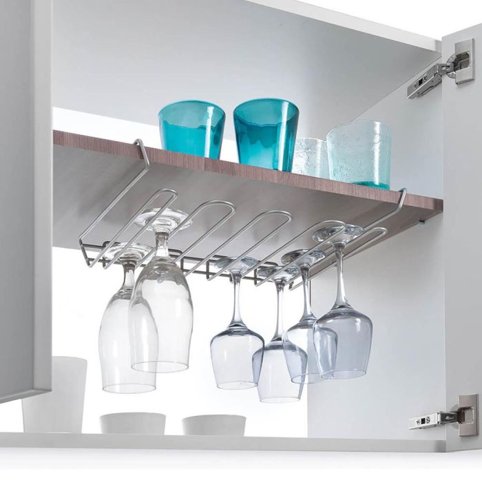 Metaltex Colgador estante para copas 'my-crystal' 38x26x7cm, capacidad 12/16 copas 3