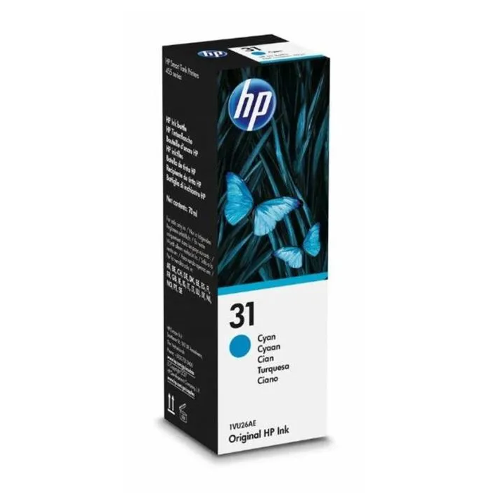 HP Tinta Bote Cian Smart Tank Nº 31 para HP 450, 455, 457, 7005, 7305 - 70 ML 0 HP Tinta Bote Cian Smart Tank Nº 31 para HP 450, 455, 457, 7005, 7305 - 70 ML 0