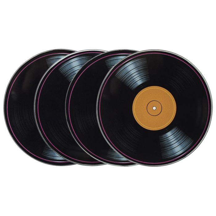 Home Deco Factory Juego de 4 Posavasos Vinil Diámetro 10 cm 2
