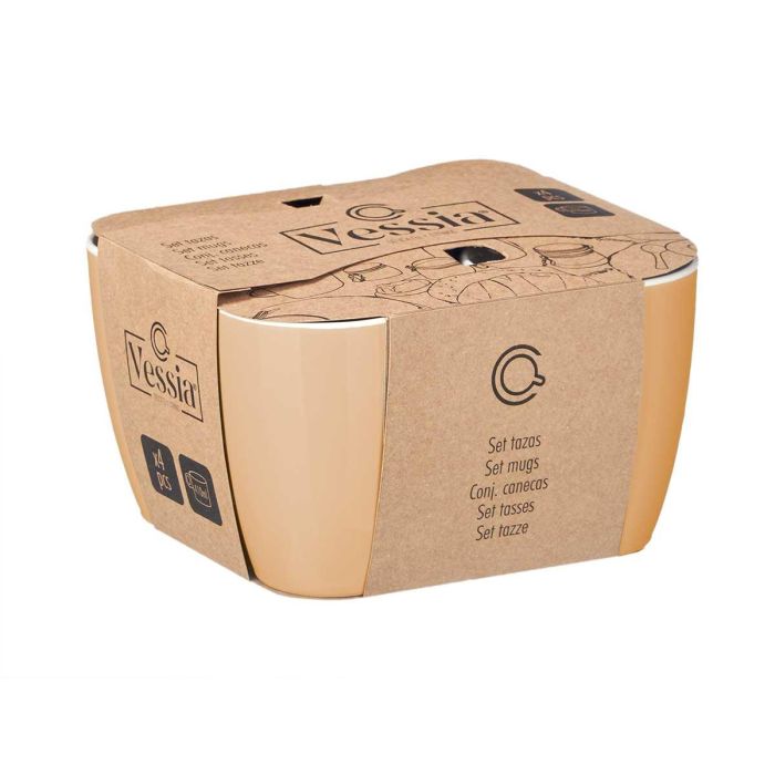 Set 4 Tazas Beige 410Ml Vessia 20X11CM (6 Unidades) 1 Set 4 Tazas Beige 410Ml Vessia 20X11CM (6 Unidades) 1