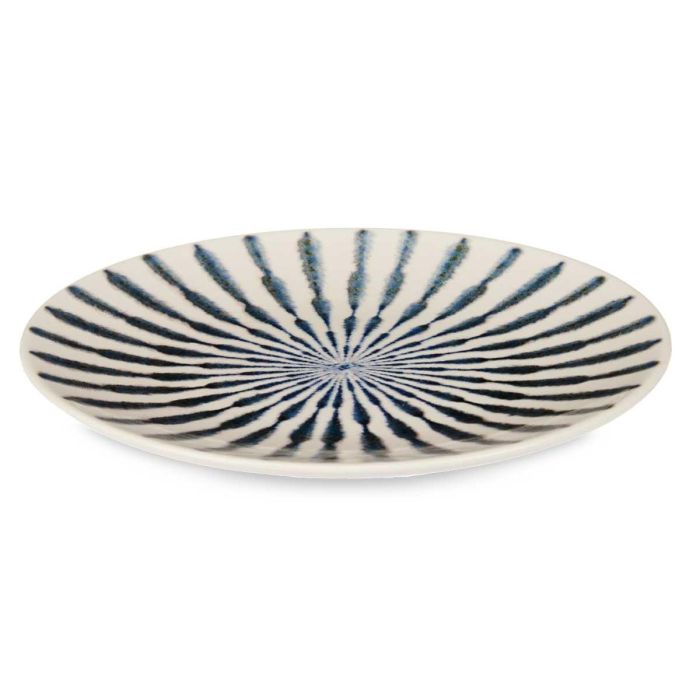 Plato Postre Porcelana Vessia 20 cm Azul y Blanco (24 Unidades) 1 Plato Postre Porcelana Vessia 20 cm Azul y Blanco (24 Unidades) 1