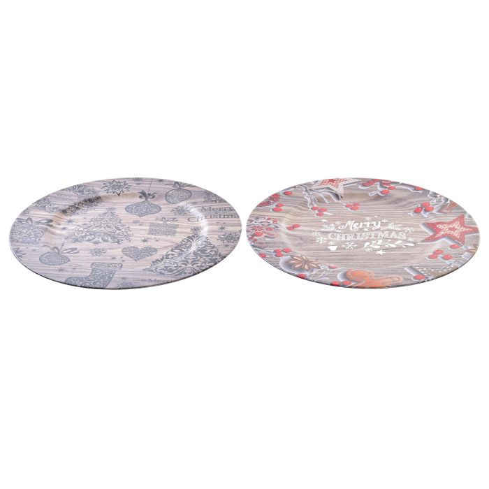 DKD Home Decor Centro de Mesa Navidad Tradicional Rojo Negro 33 x 2 x 33 cm (12 Unidades) 2 DKD Home Decor Centro de Mesa Navidad Tradicional Rojo Negro 33 x 2 x 33 cm (12 Unidades) 2