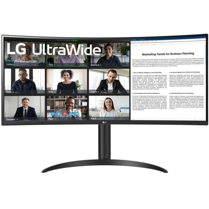 LG Monitor 34WR55QK-B.AEU 34" Ultrawide Curvo WQHD HDR10 100Hz 5ms USB-C
