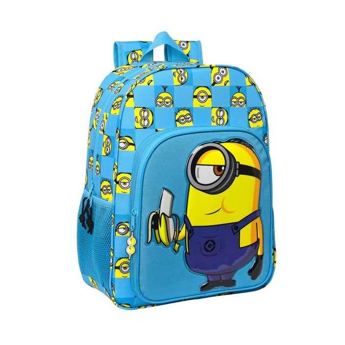 Mochila Escolar Minions Minionstatic Azul 33 x 42 x 14 cm 0 Mochila Escolar Minions Minionstatic Azul 33 x 42 x 14 cm 0
