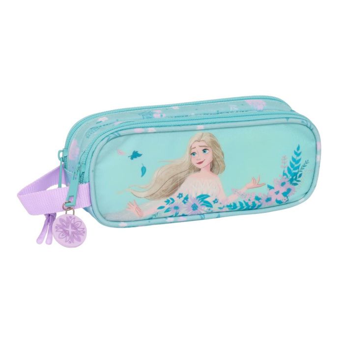 Portatodo Doble Frozen Hello spring Azul claro 21 x 8 x 6 cm