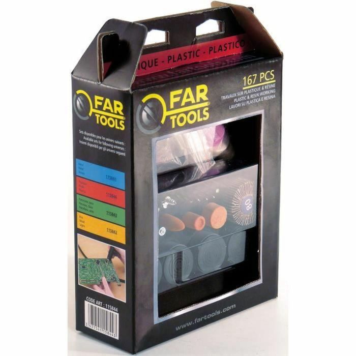 FARTOOLS Set 167 accesorios para mini amoladora de plástico