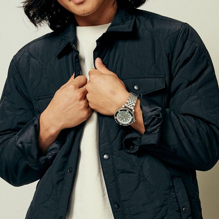 Reloj Hombre Nixon A1402-5235 Verde Plateado 1