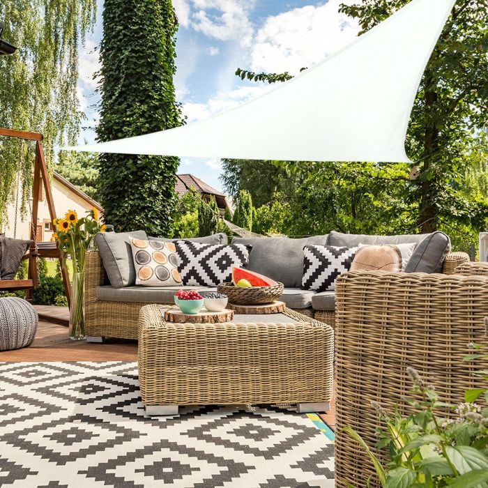 Vela de sombra Aktive 360 x 0,5 x 360 cm Triangular (6 Unidades) 2