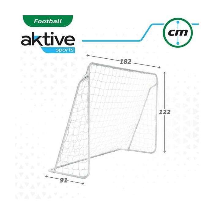 Portería de futbol de metal aktive con lona de entrenamiento 182x91x122cm 2 Portería de futbol de metal aktive con lona de entrenamiento 182x91x122cm 2
