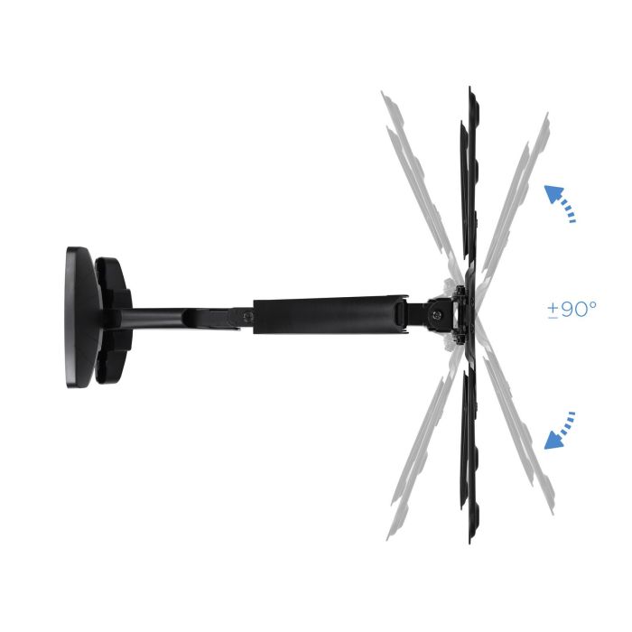 TooQ LP2355TN-B Soporte de Pared Articulado para TV 23-55" hasta 30kg VESA 75x75-400x400 con Pistón Gas y Cableado Negro 6