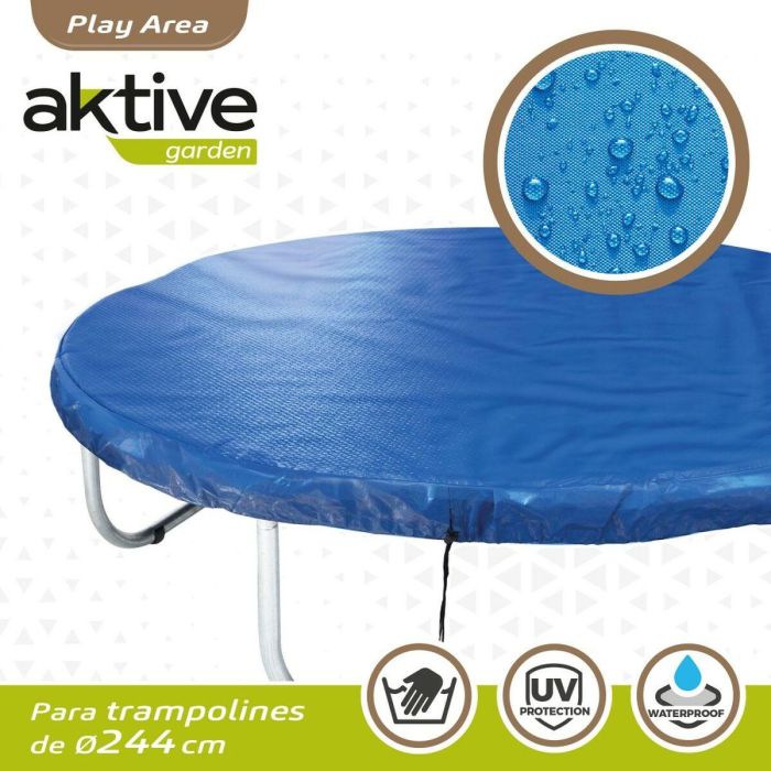 Lona de Protección Aktive Cama Elástica Azul Ø 244 cm (6 Unidades) 4