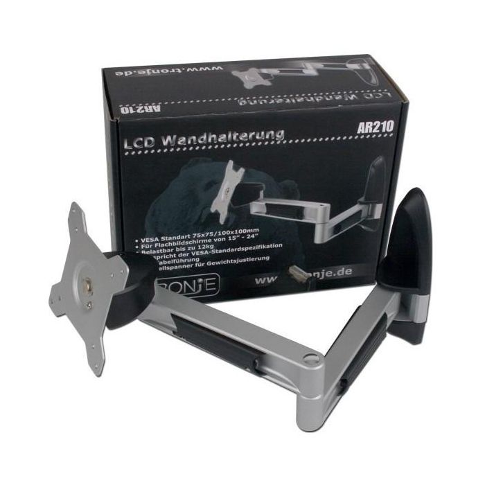 Tronje WH AR210 Soporte de Pared para Monitor de 15-24" (38-61cm) Inclinable y Giratorio 0-180º Aluminio Acero 3