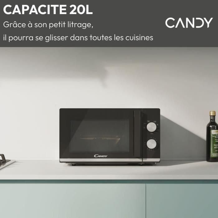 CMG20TNMB Microondas CANDY Moderna Grill 20L 700W - Grill 900W - UI mecánica 6 niveles de potencia - Función descongelación por peso 1 CMG20TNMB Microondas CANDY Moderna Grill 20L 700W - Grill 900W - UI mecánica 6 niveles de potencia - Función descongelación por peso 1