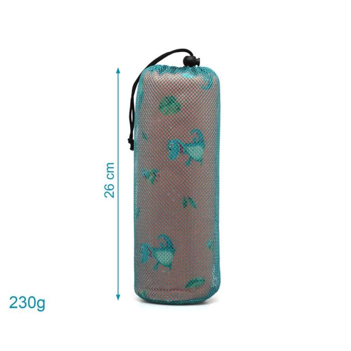 KioKids Toalla de Playa y Piscina Microfibra Secado Rápido Súper Absorbente Estampado Cocodrilo 75x150 cm Naranja con Bolsa Bebé 3